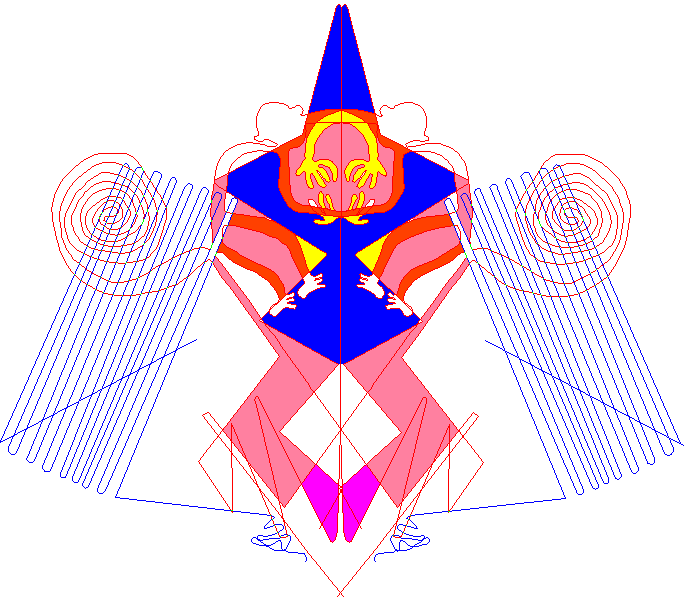 miroring Nazca Moonkey around the
              central axis of the X-tree